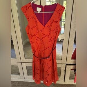 Beautiful dual color eyelet dress **new**